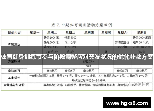 体育健身训练节奏与阶段调整应对突发状况的优化补救方案